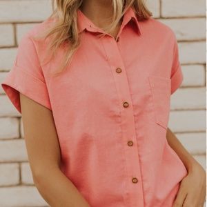 C’est La Vie Button Blouse